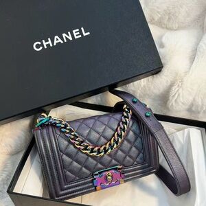 Chanel Iridescent Purple Boy Bag